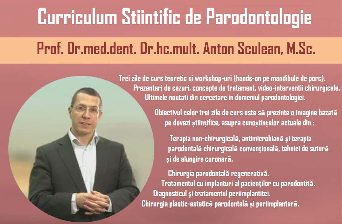 Afis curriculum stiintific de parodontologie prof dr Sculean 2023